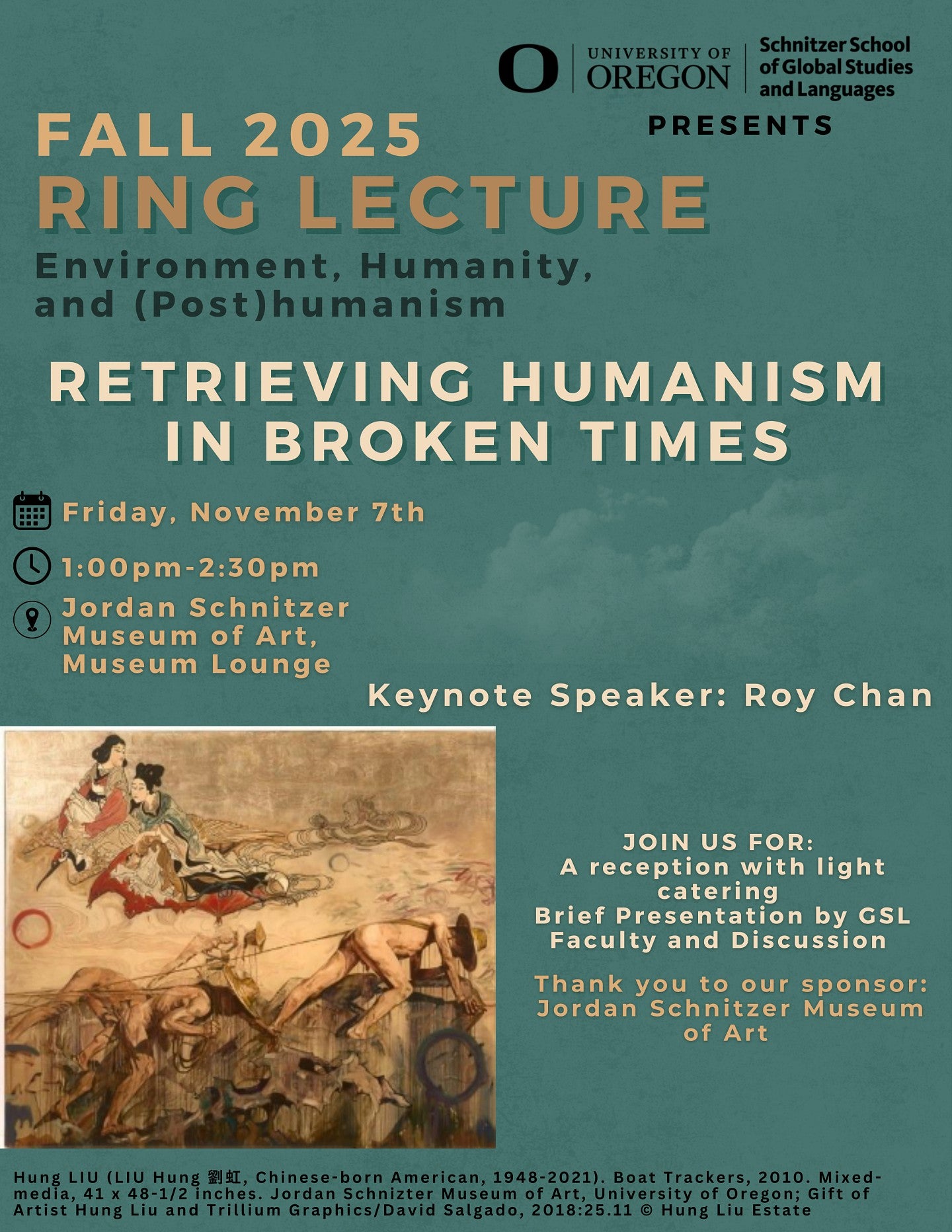 SSGSL Ring Lecture 2026 Poster showing a green background w/ lecture information