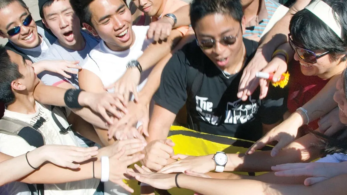 Student group rally